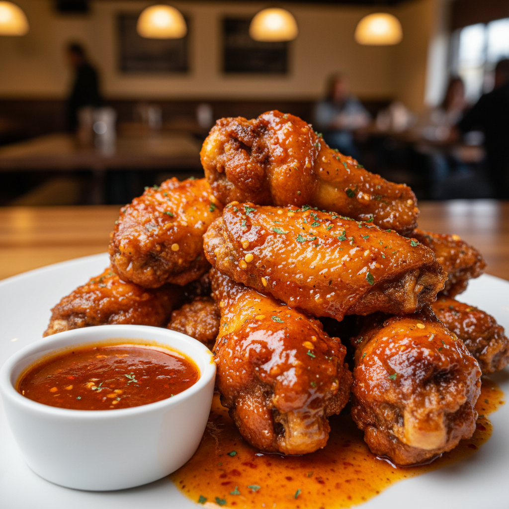 chicken wings cooking