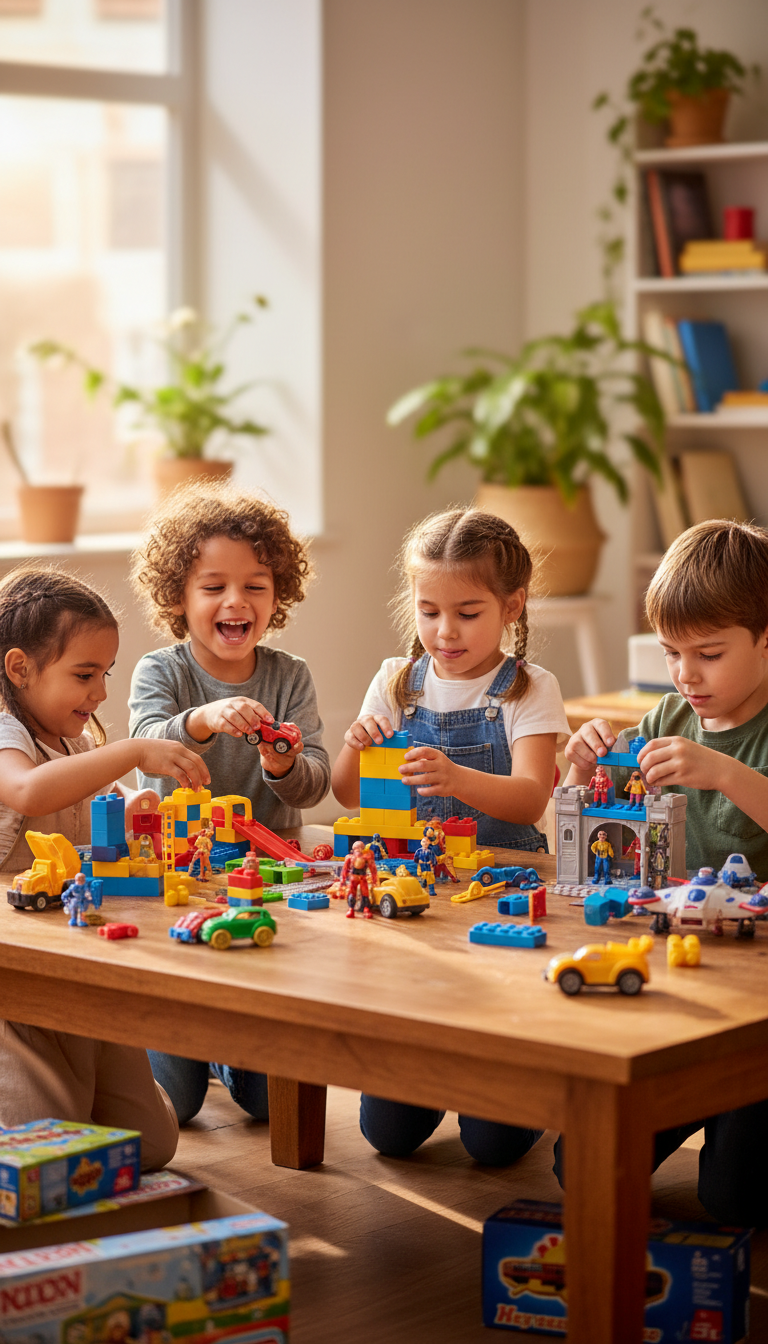 happy children playing