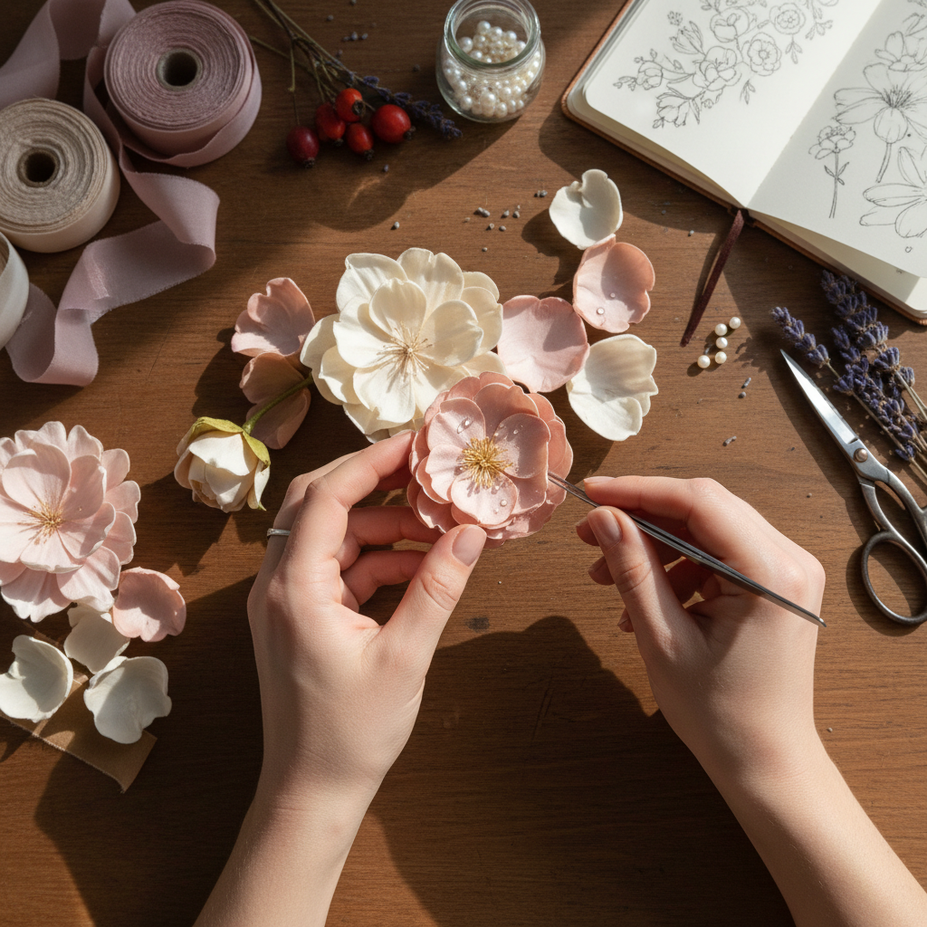 spring flowers crafting