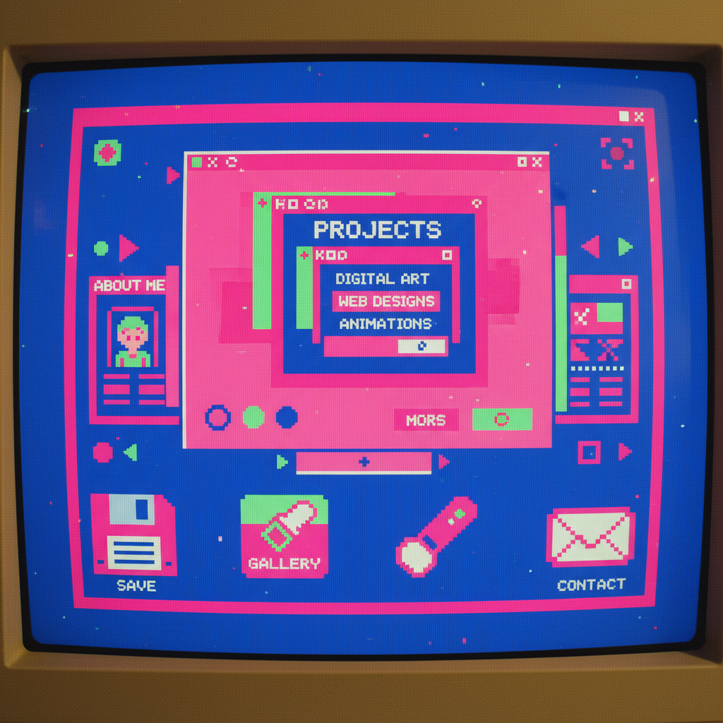 retro digital art