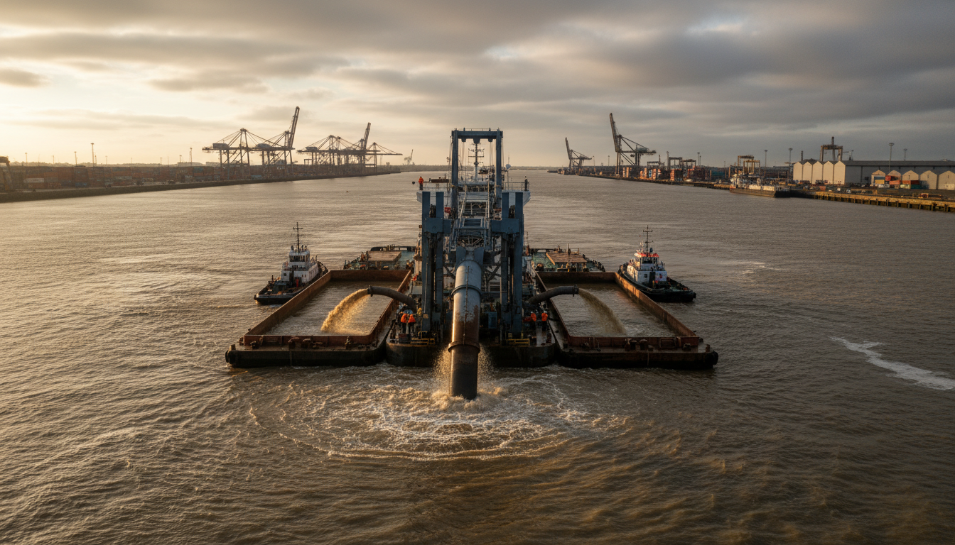barge on water