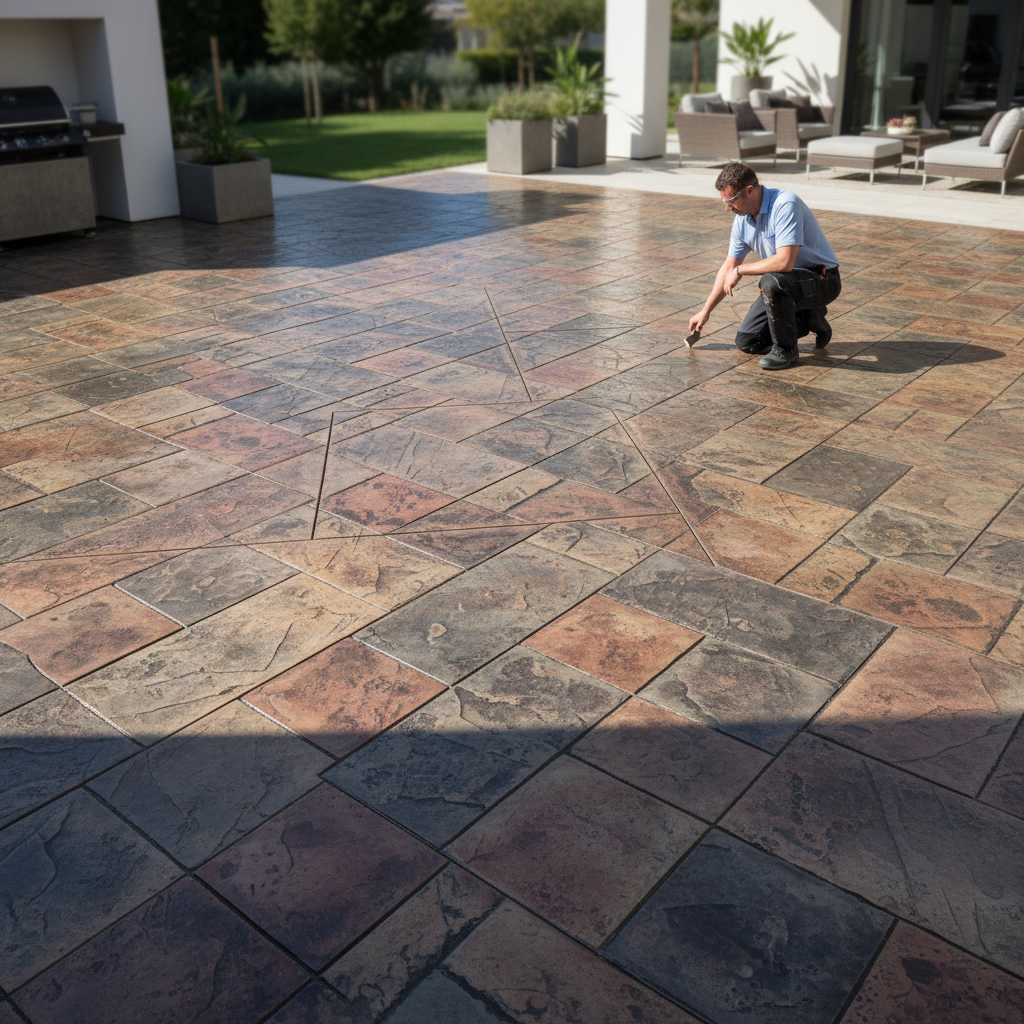 stamped concrete patio