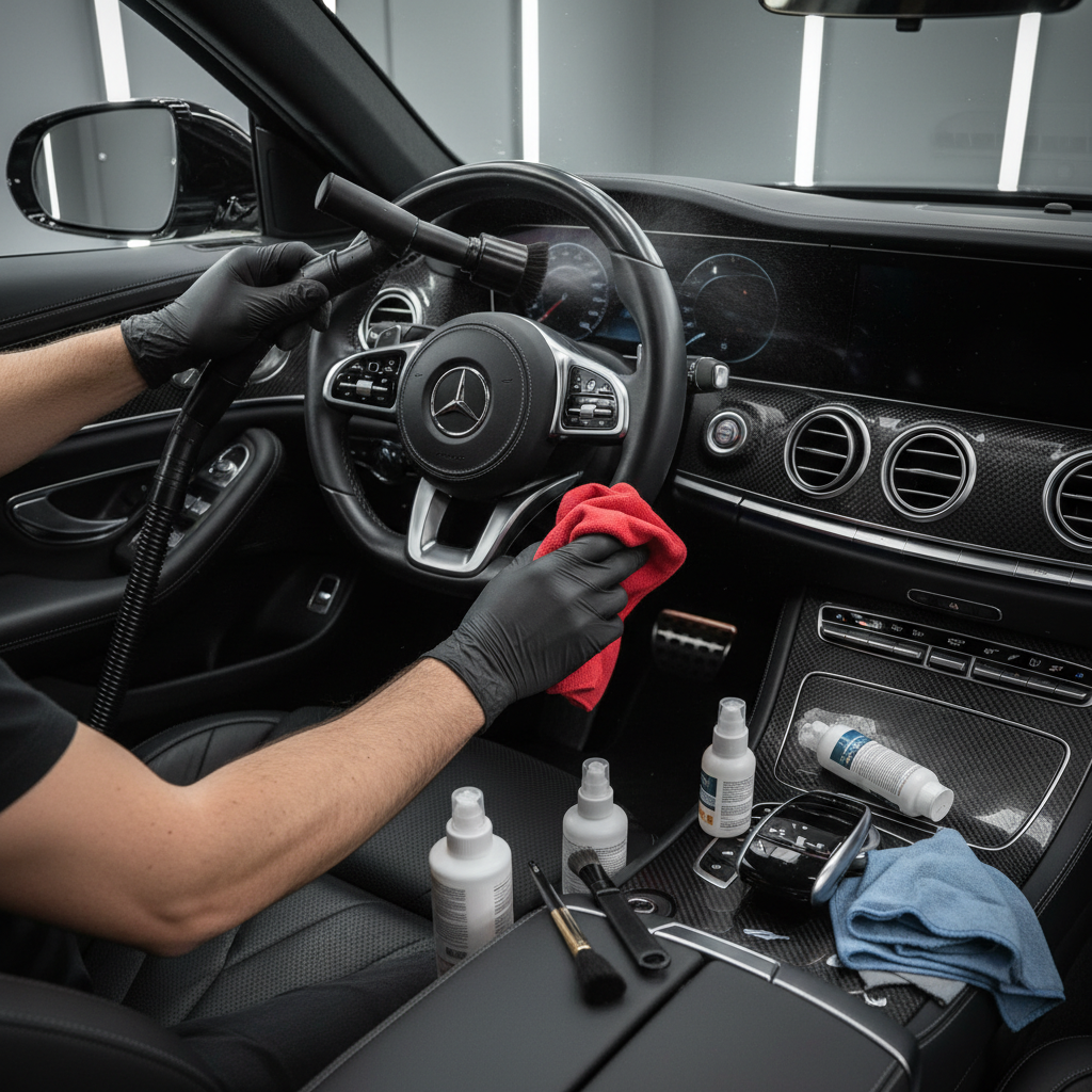 car dashboard cleaning