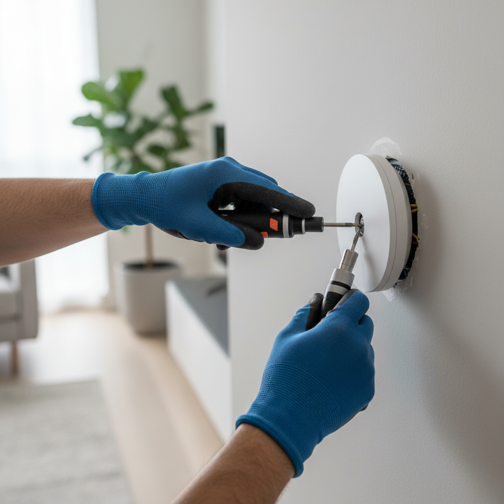 technician installing smart devices
