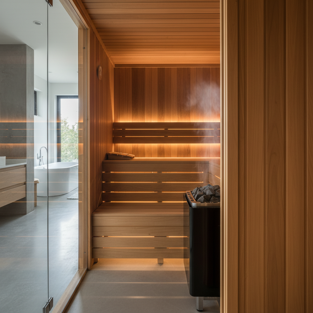 cleaning sauna