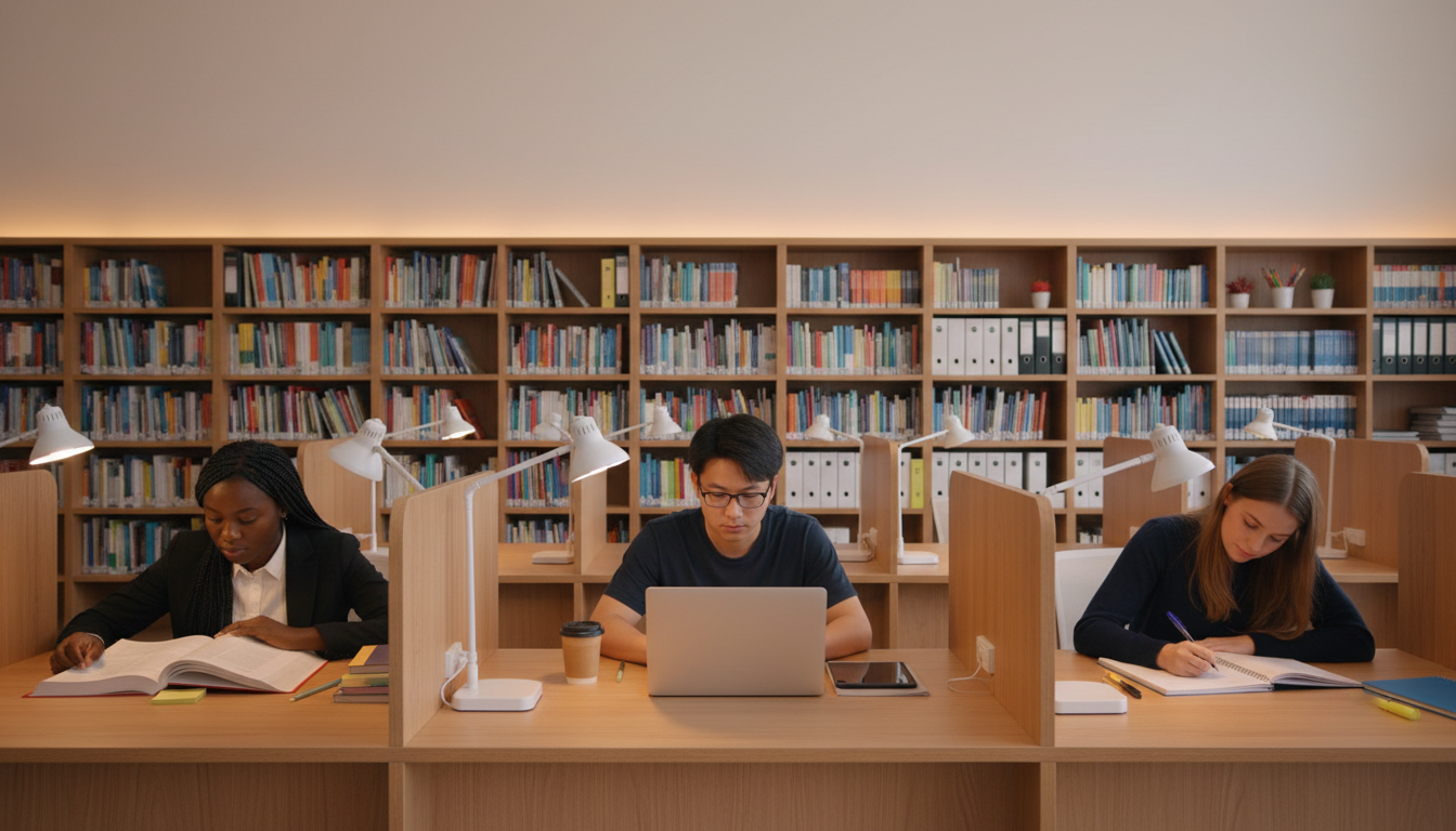 organized study space