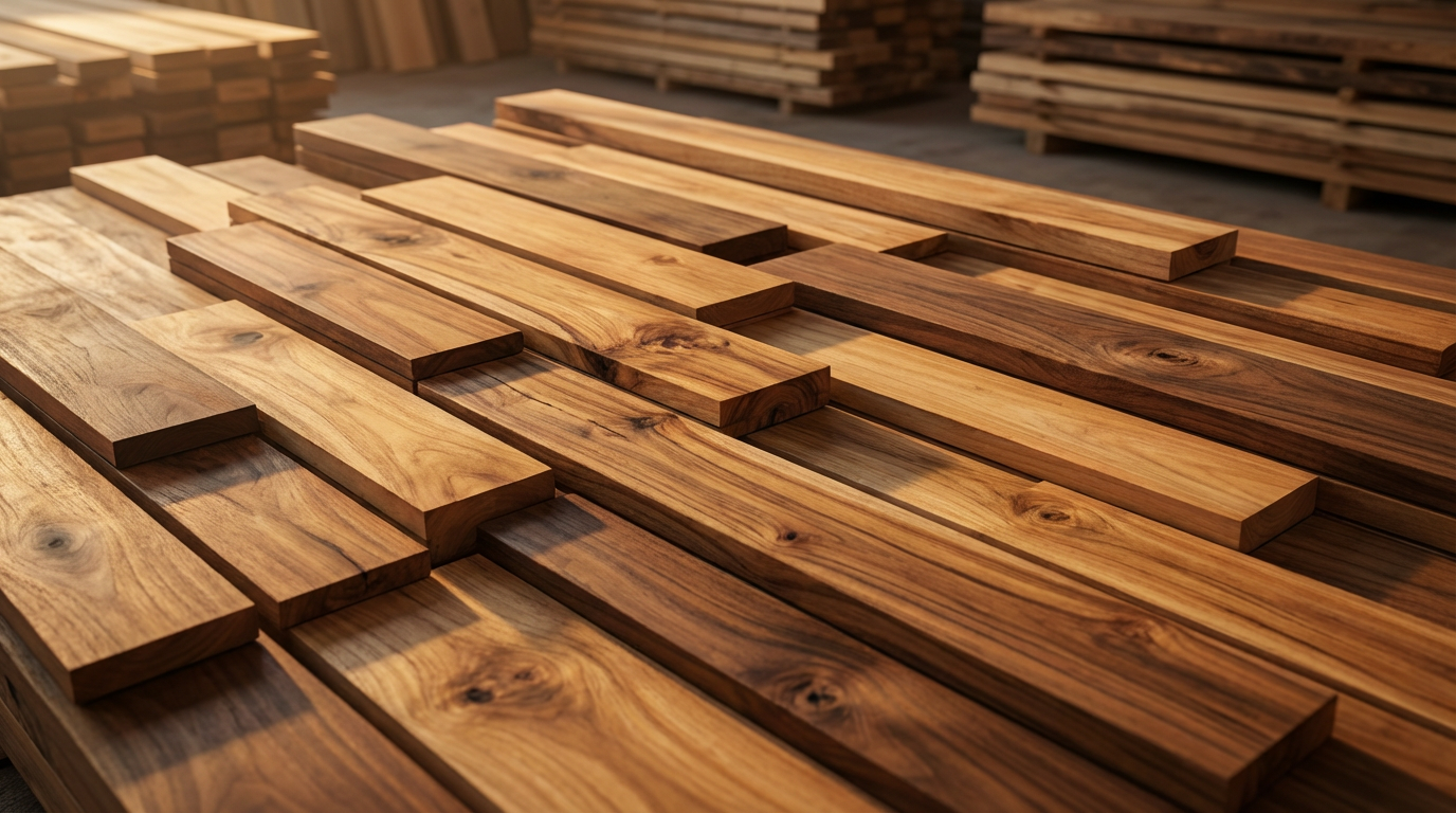 stacked hardwood