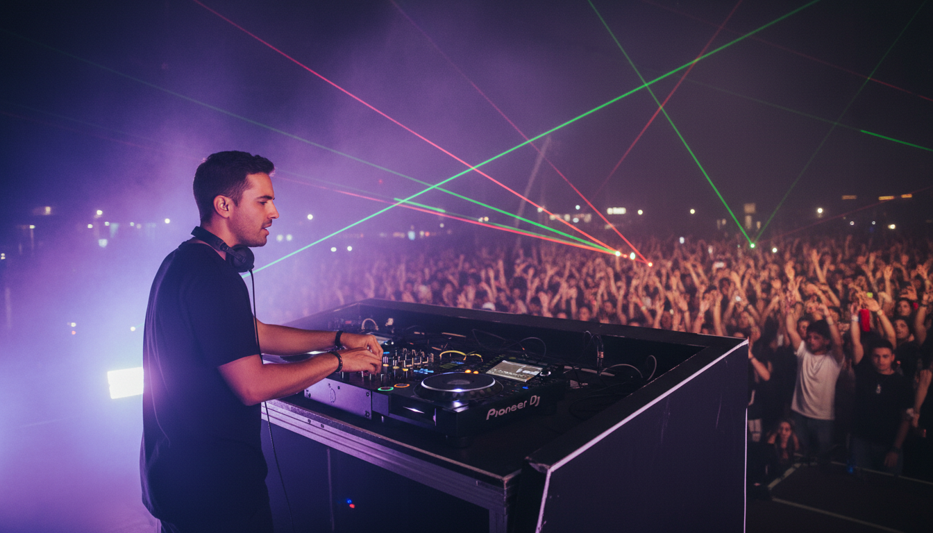 DJ performing