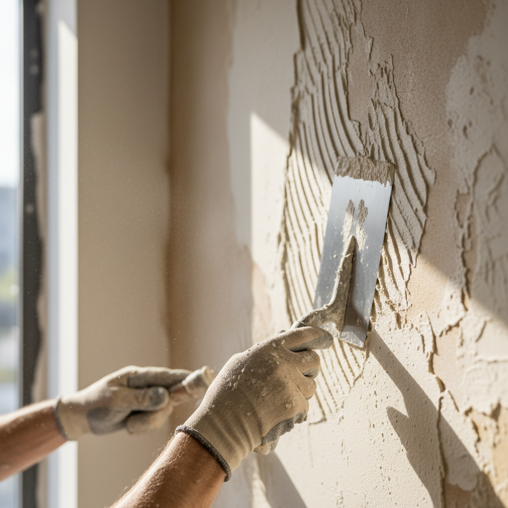 cleaning textured wall