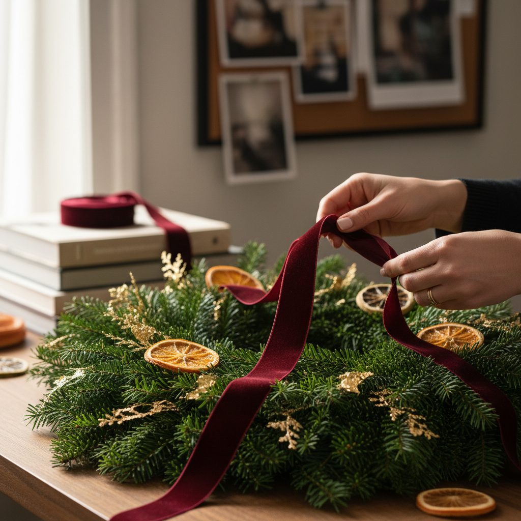 natural christmas wreath