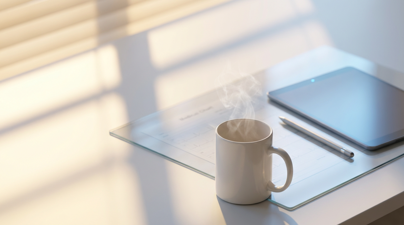 Tools like Vettara help align growth strategy with the unique strengths of the leadership team. A professional holding a tablet displaying a simple assessment interface in a well-lit office.