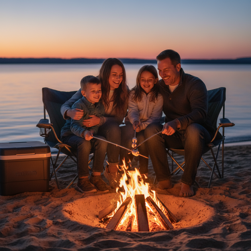 beach bonfire
