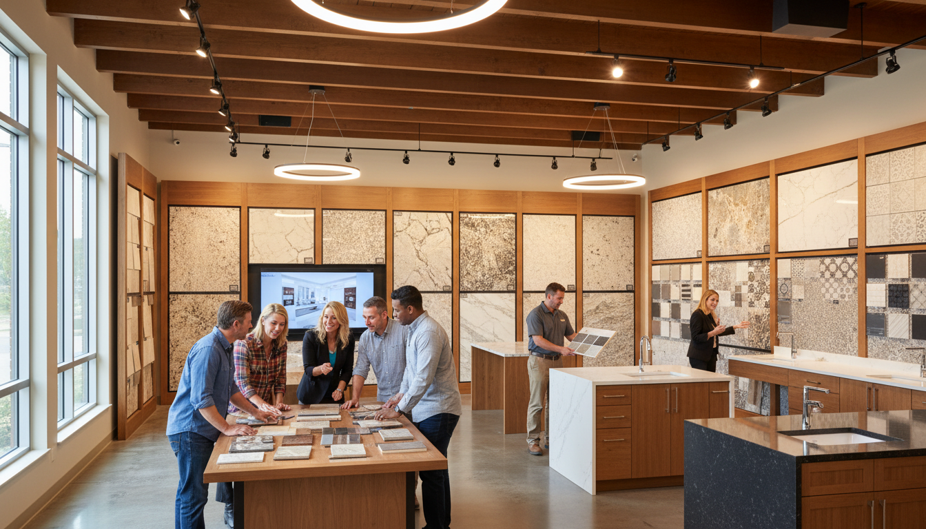 retail showroom granite