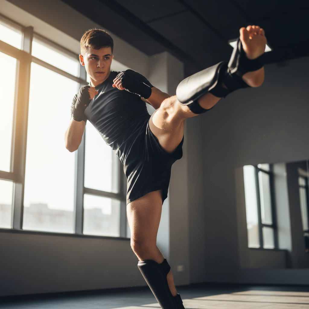 people kickboxing