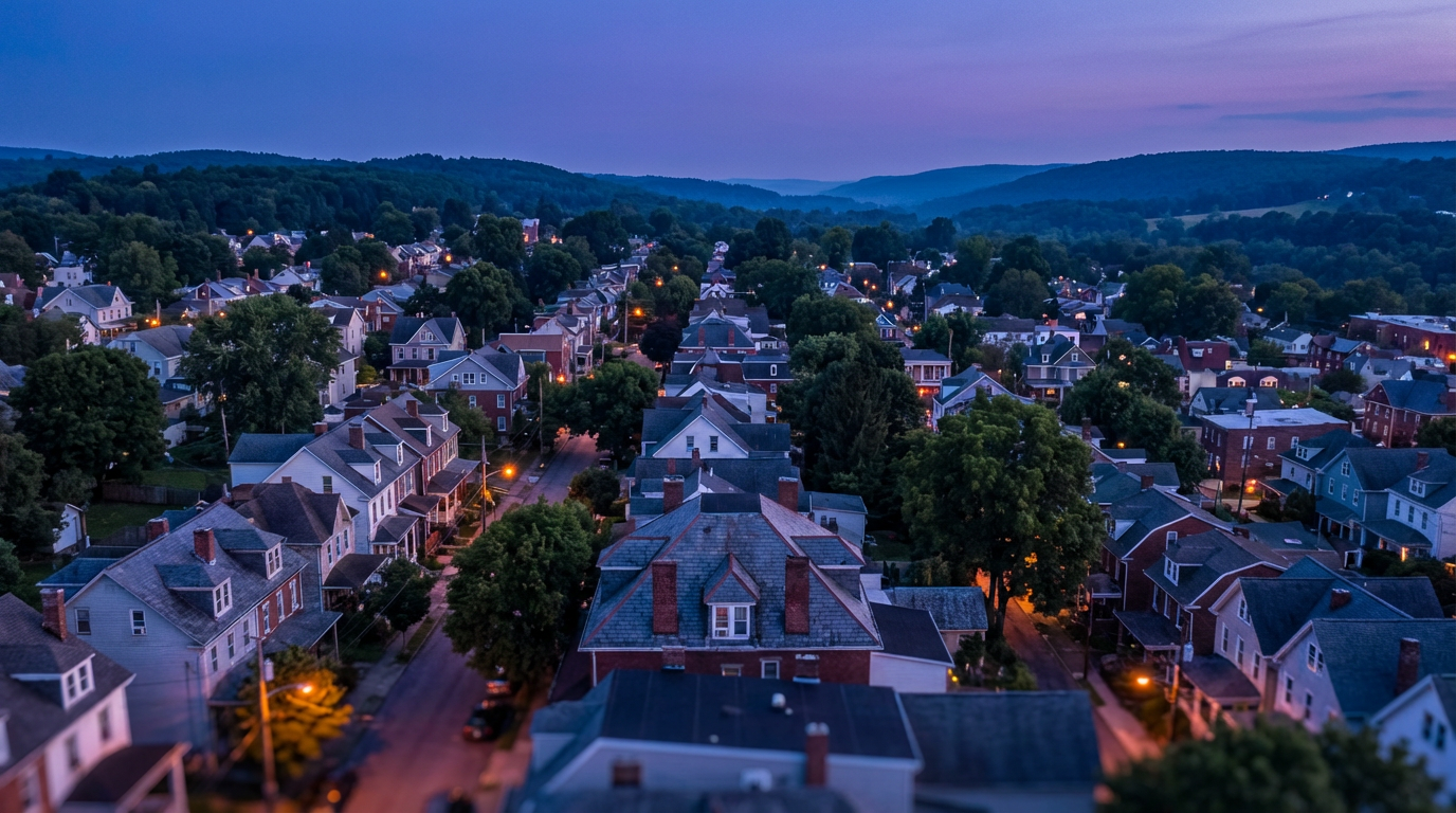 aerial view Western Pennsylvania