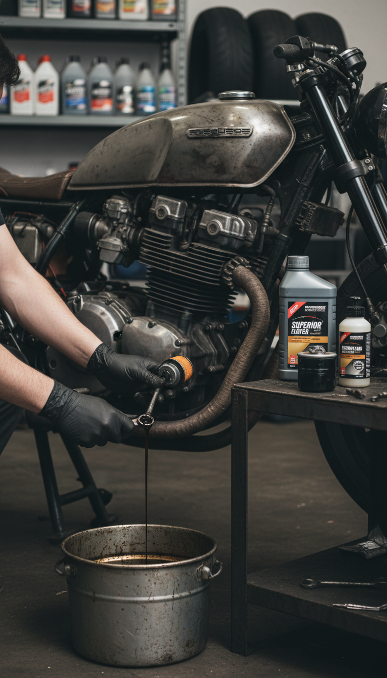 oil change motorcycle