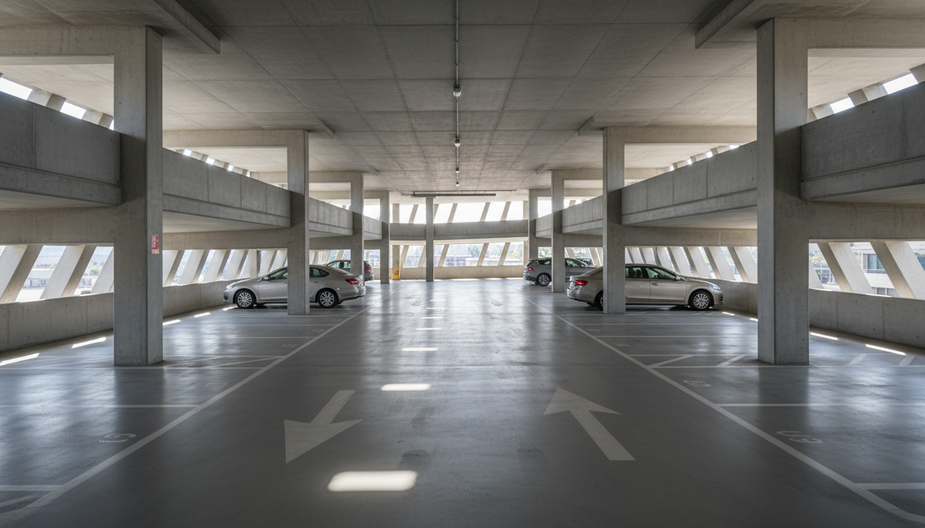 finished parking lot