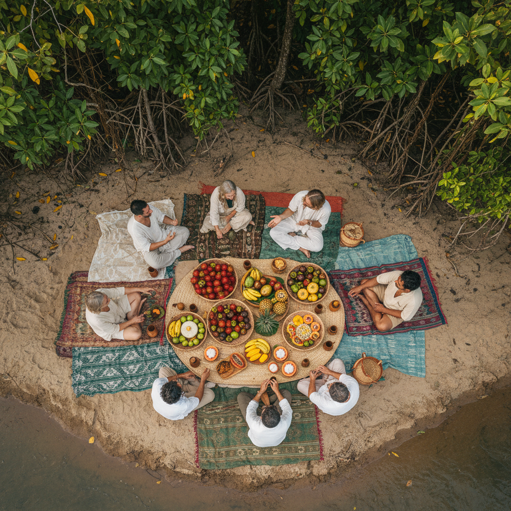 organic food picnic