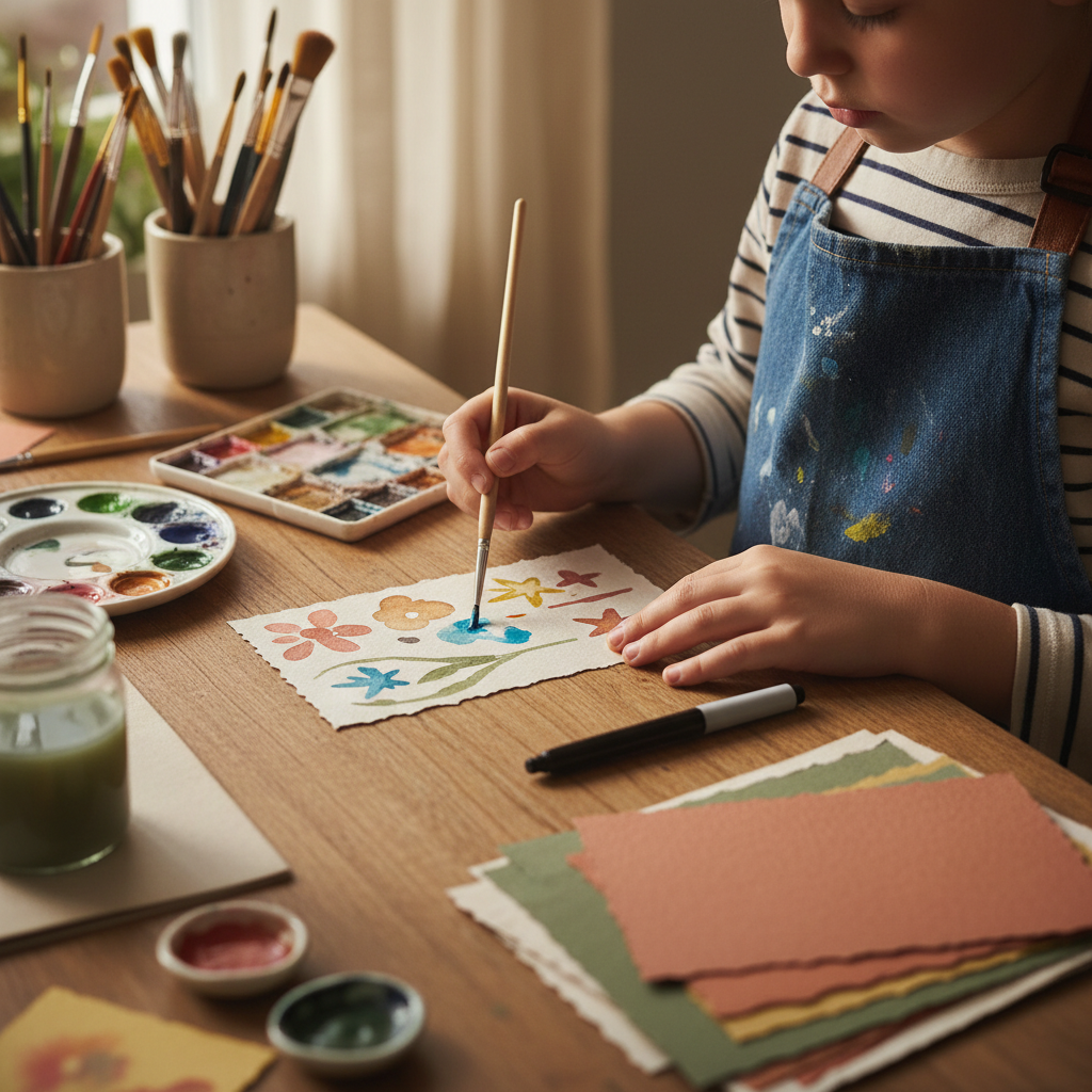 children doing crafts