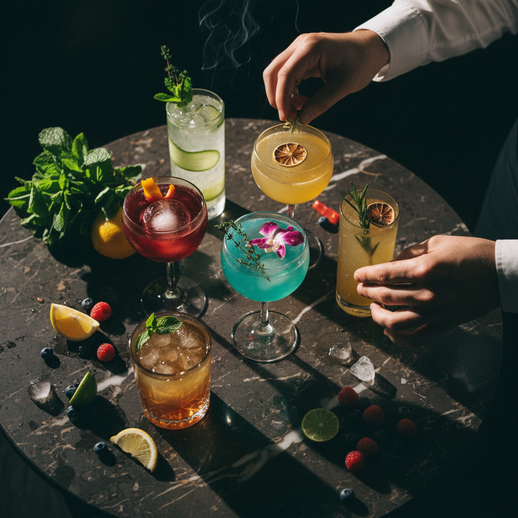 cocktail presentation