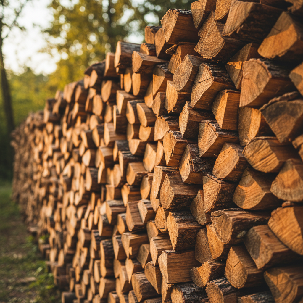 stacked firewood