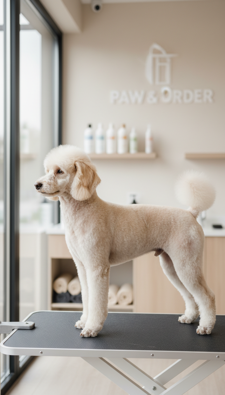 happy groomed dog