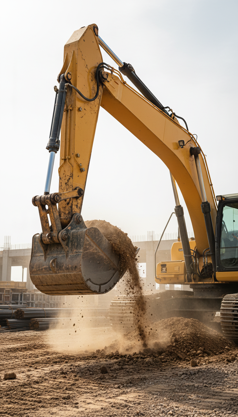 excavator working