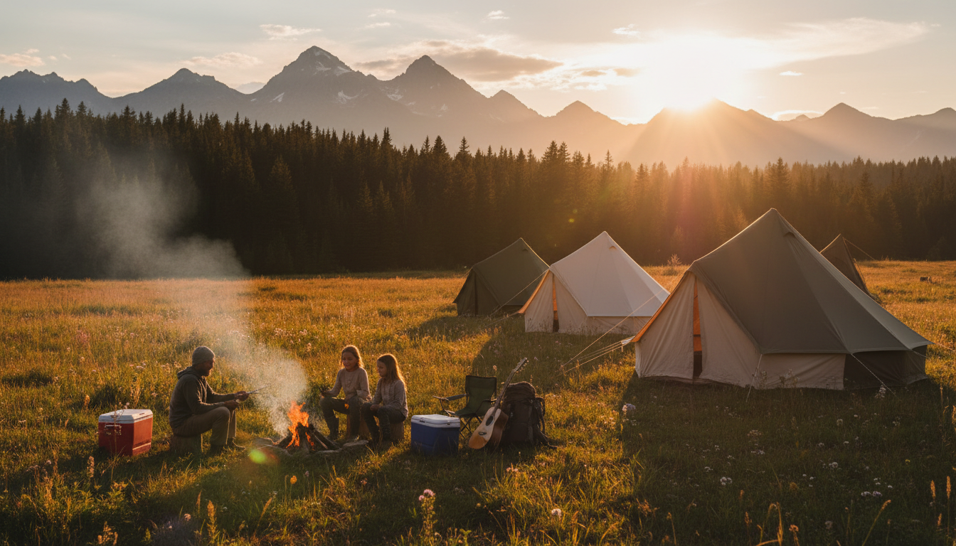 camping in nature