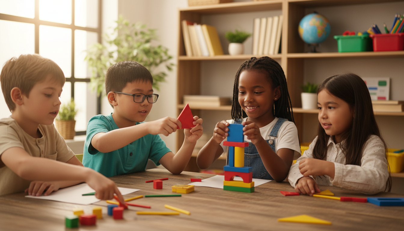 happy children learning