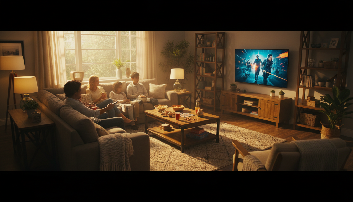 family gathering living room