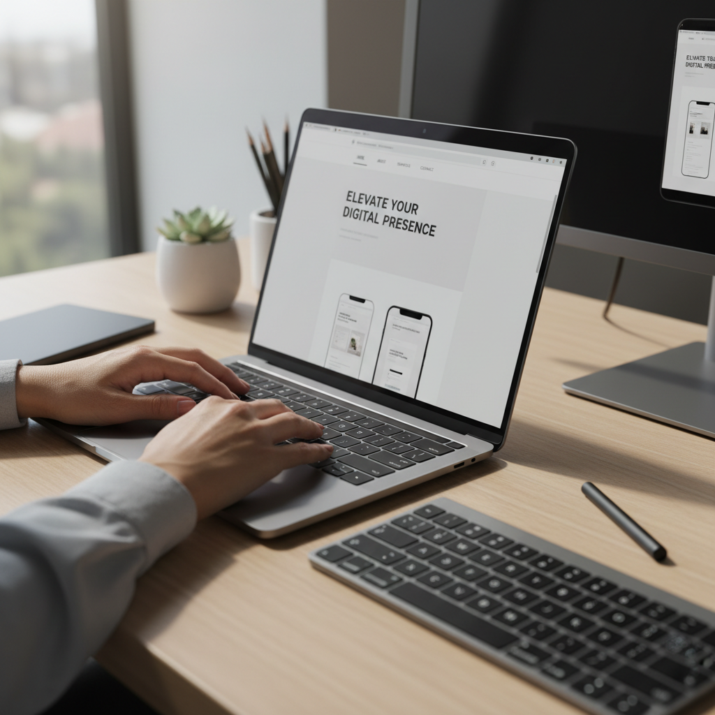 Professional designers prioritize a seamless user experience across all devices and screen sizes. A web designer reviewing responsive website layouts on a laptop in a bright modern studio.