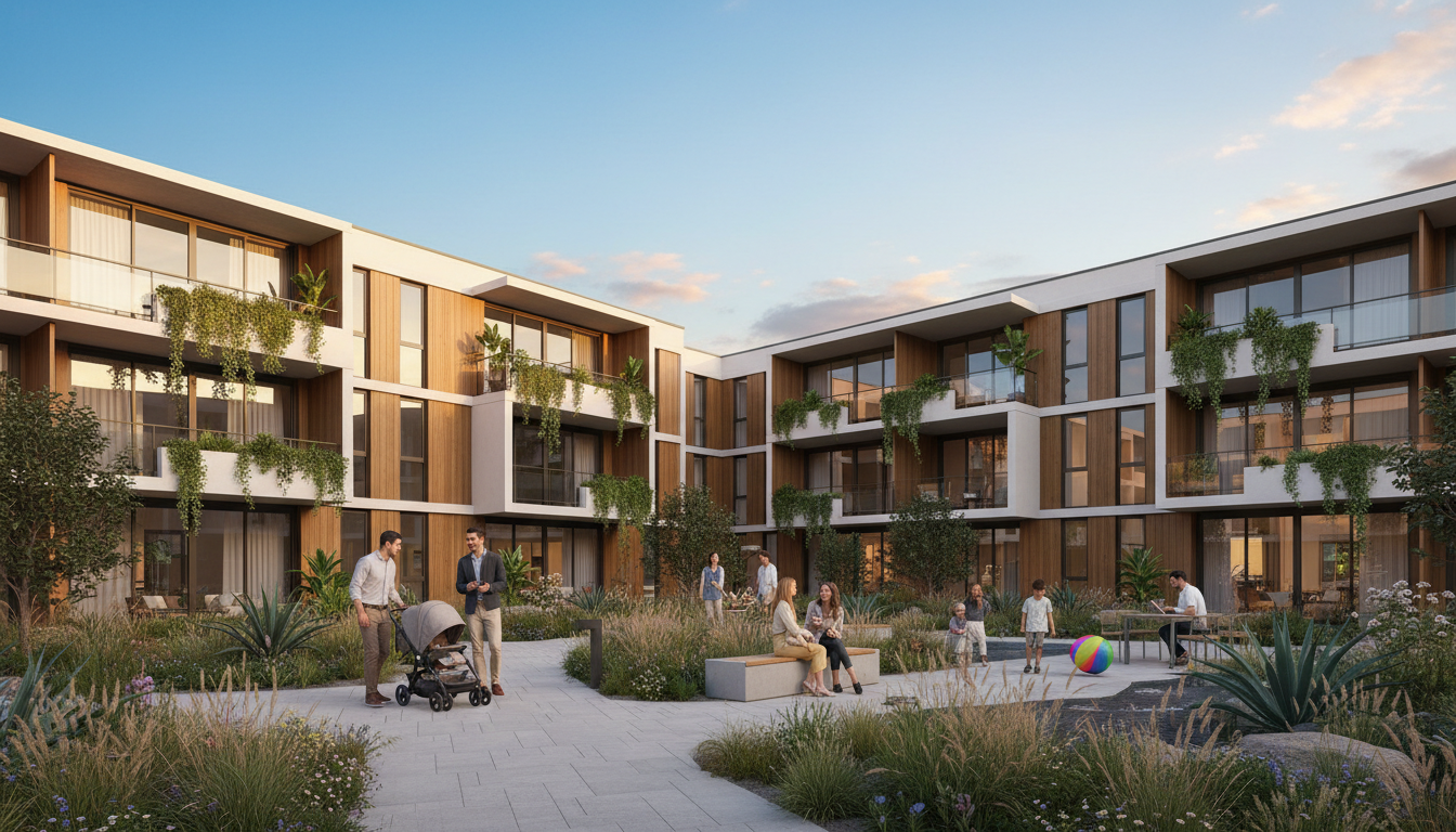 modern apartment complex
