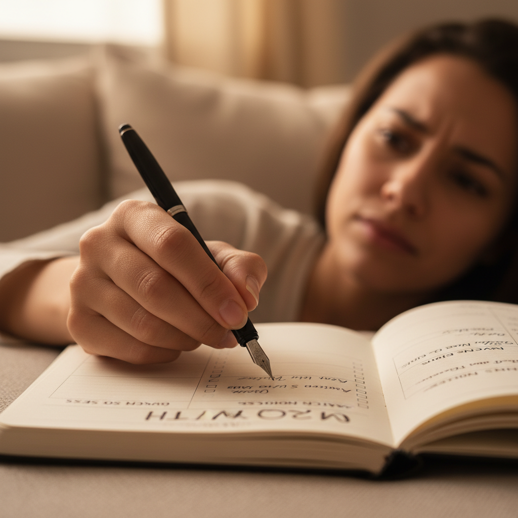 woman journaling