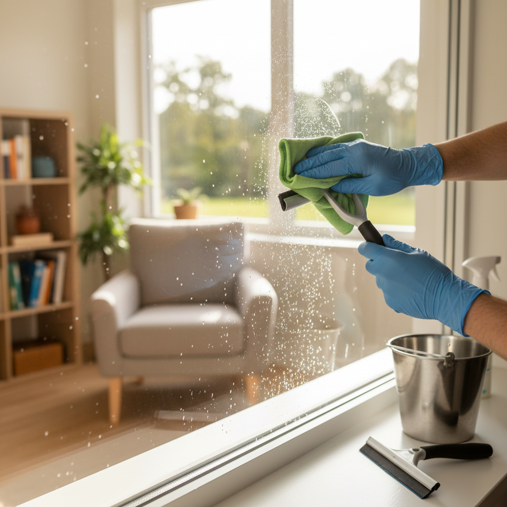 rainy window cleaning