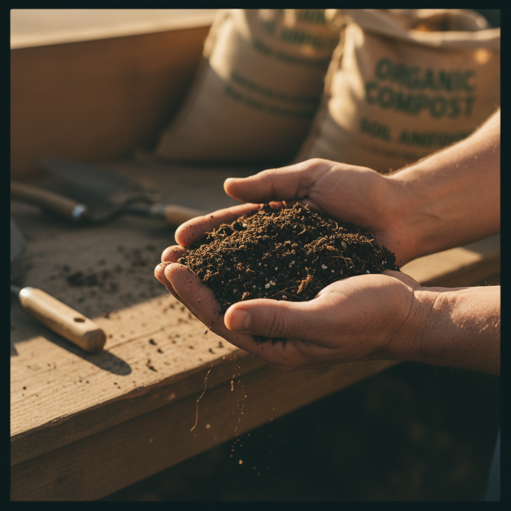 farmer soil inspection