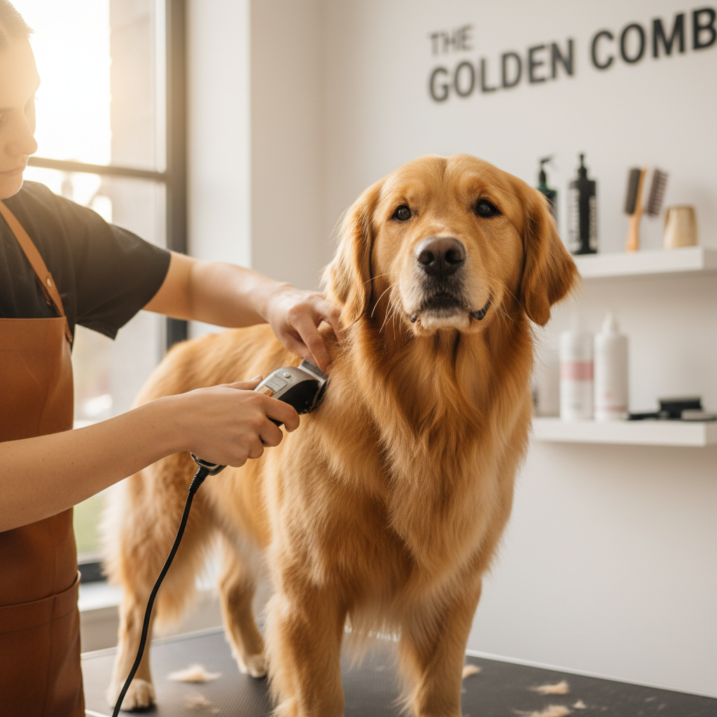 autumn dog grooming