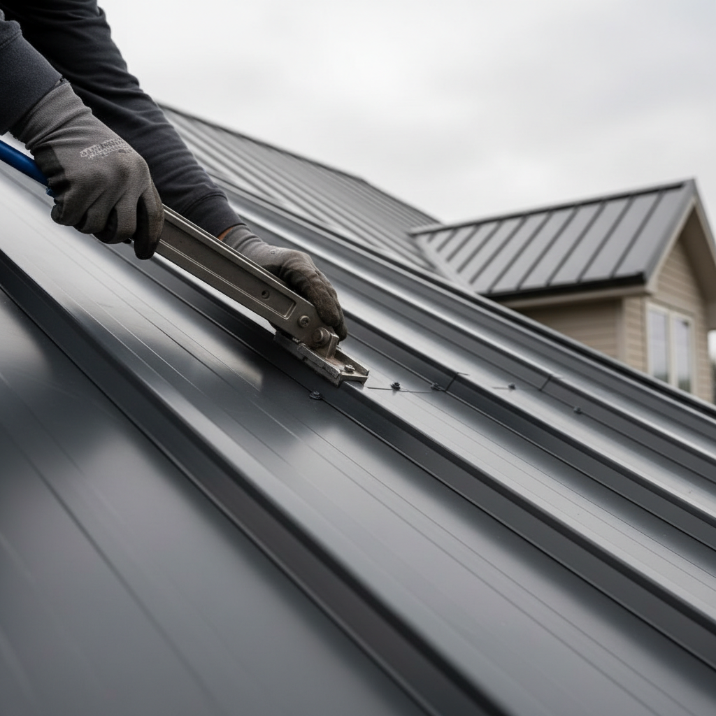metal roof installation