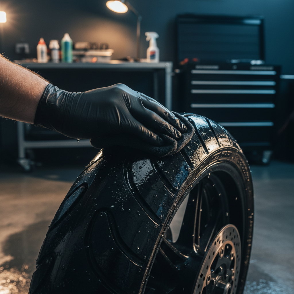applying lubricant