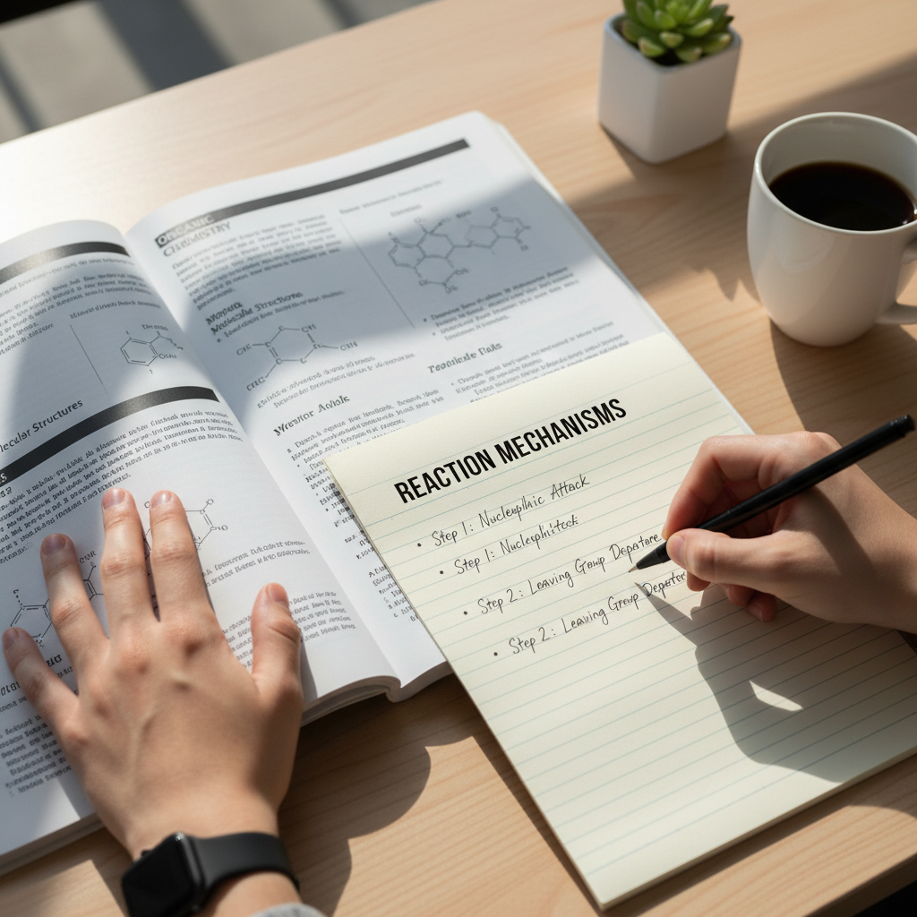 student studying