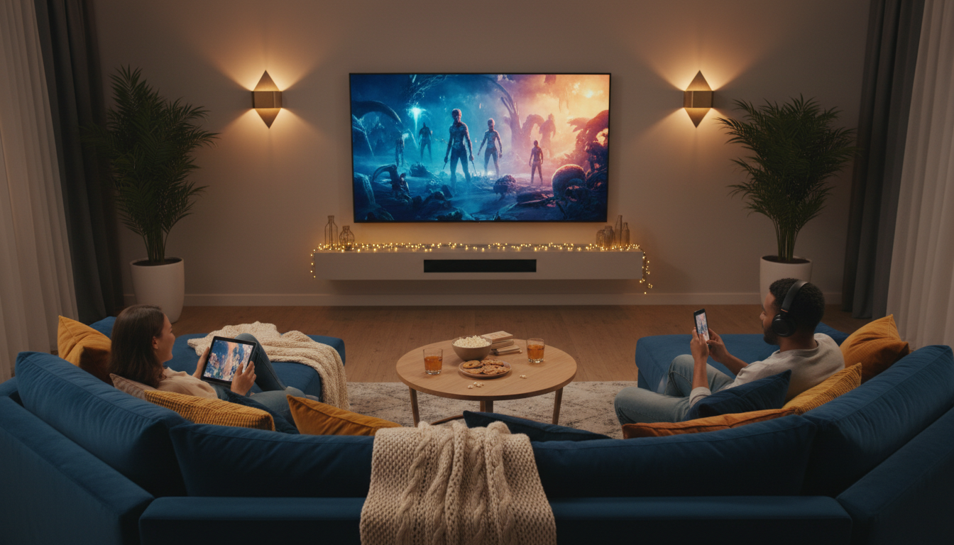 living room theater setup