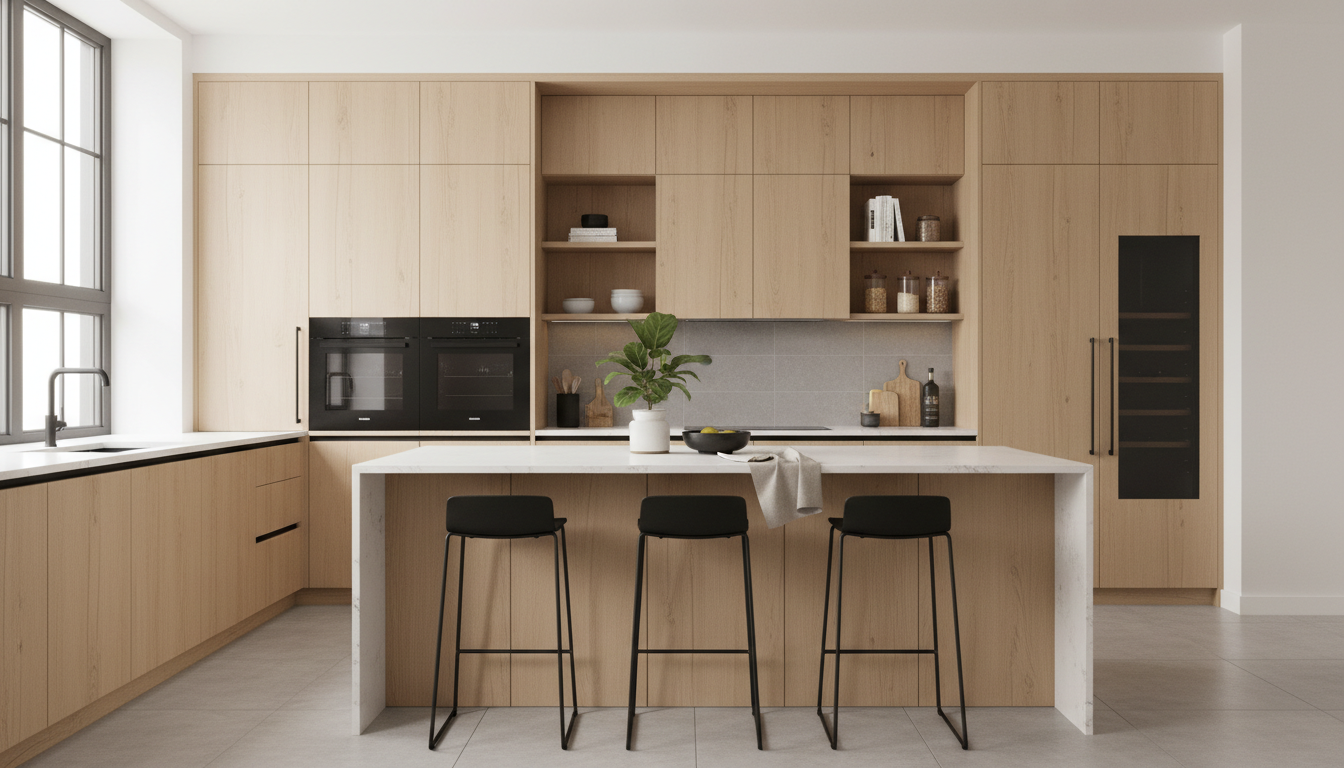 wood cabinets