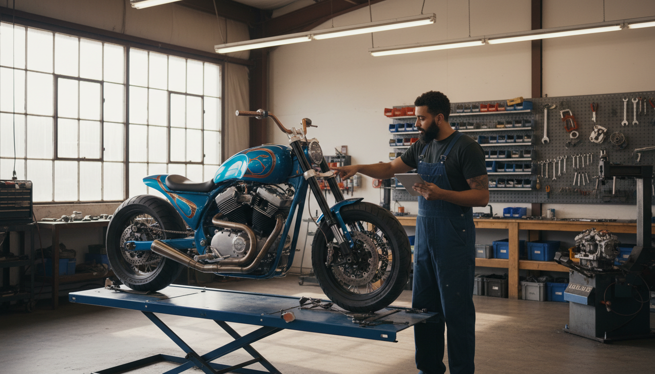 garage motorcycle