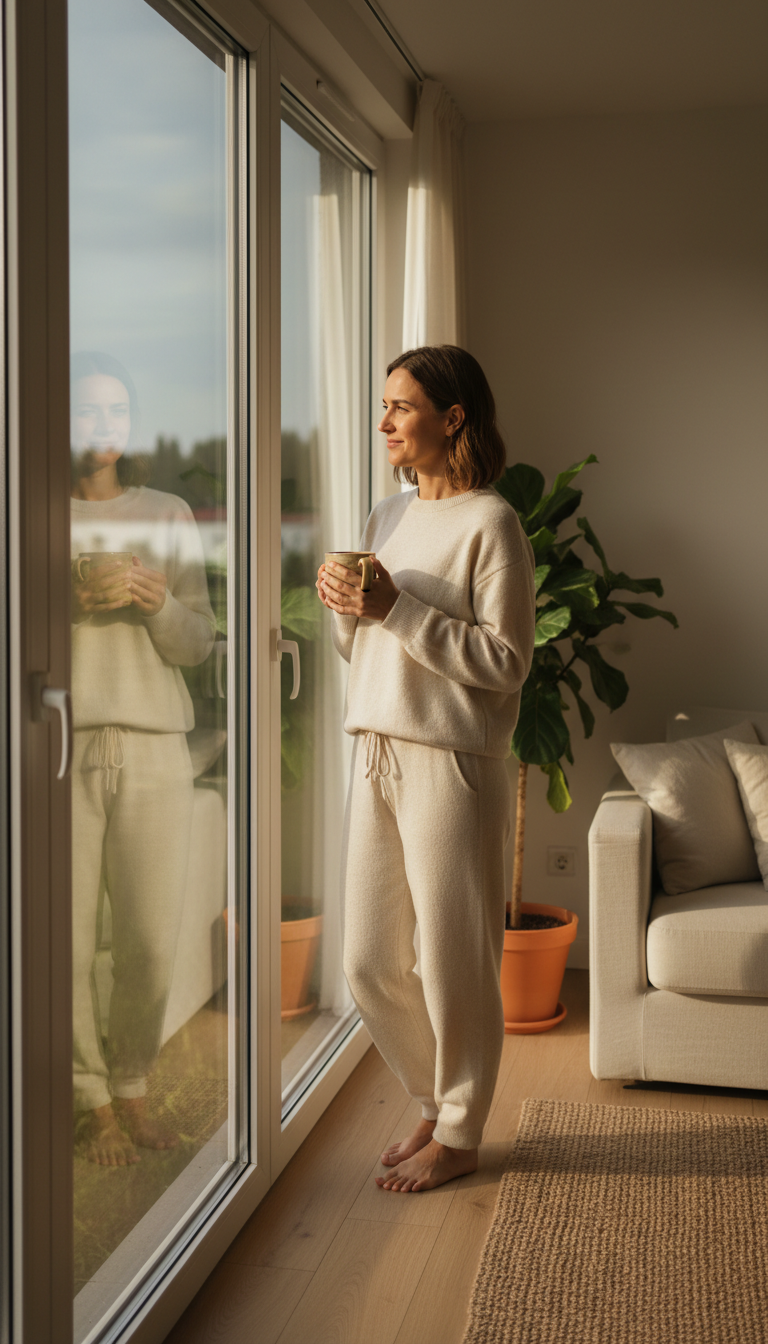 happy relaxed person
