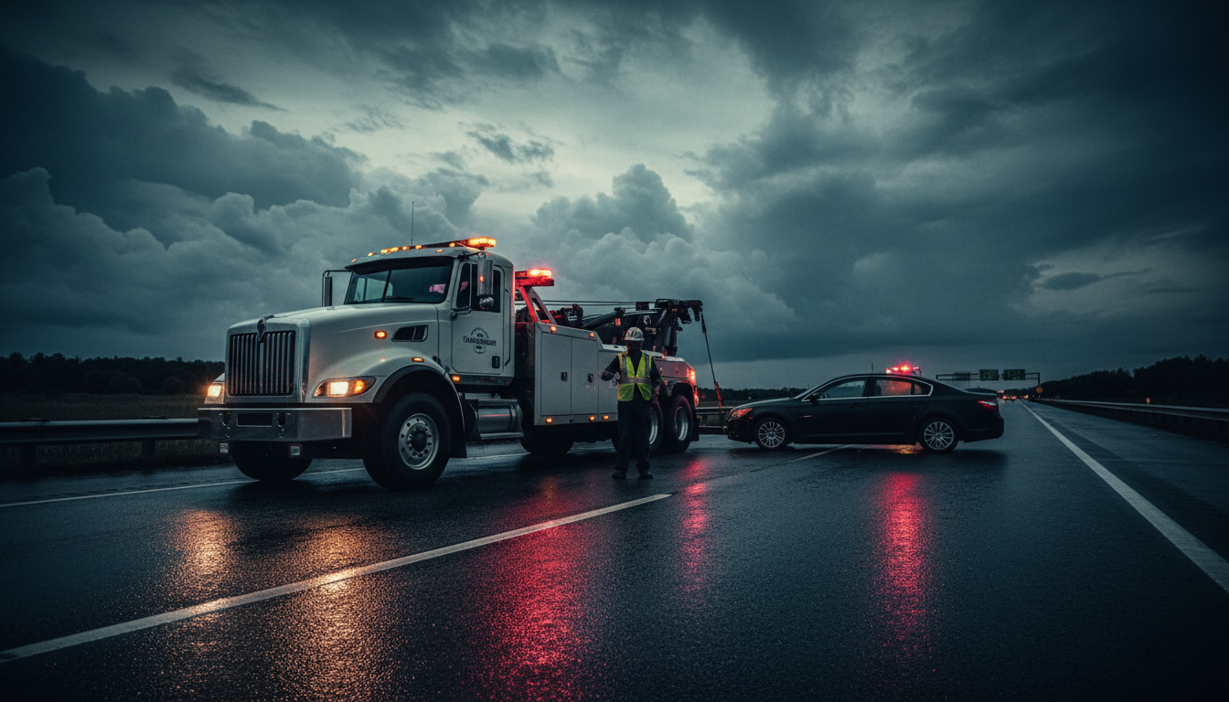 night time towing