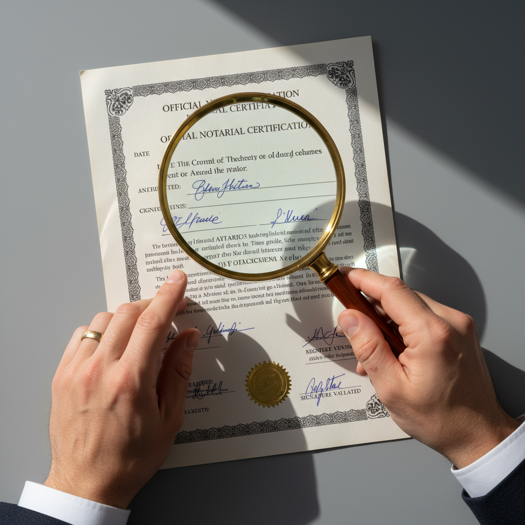 person checking document