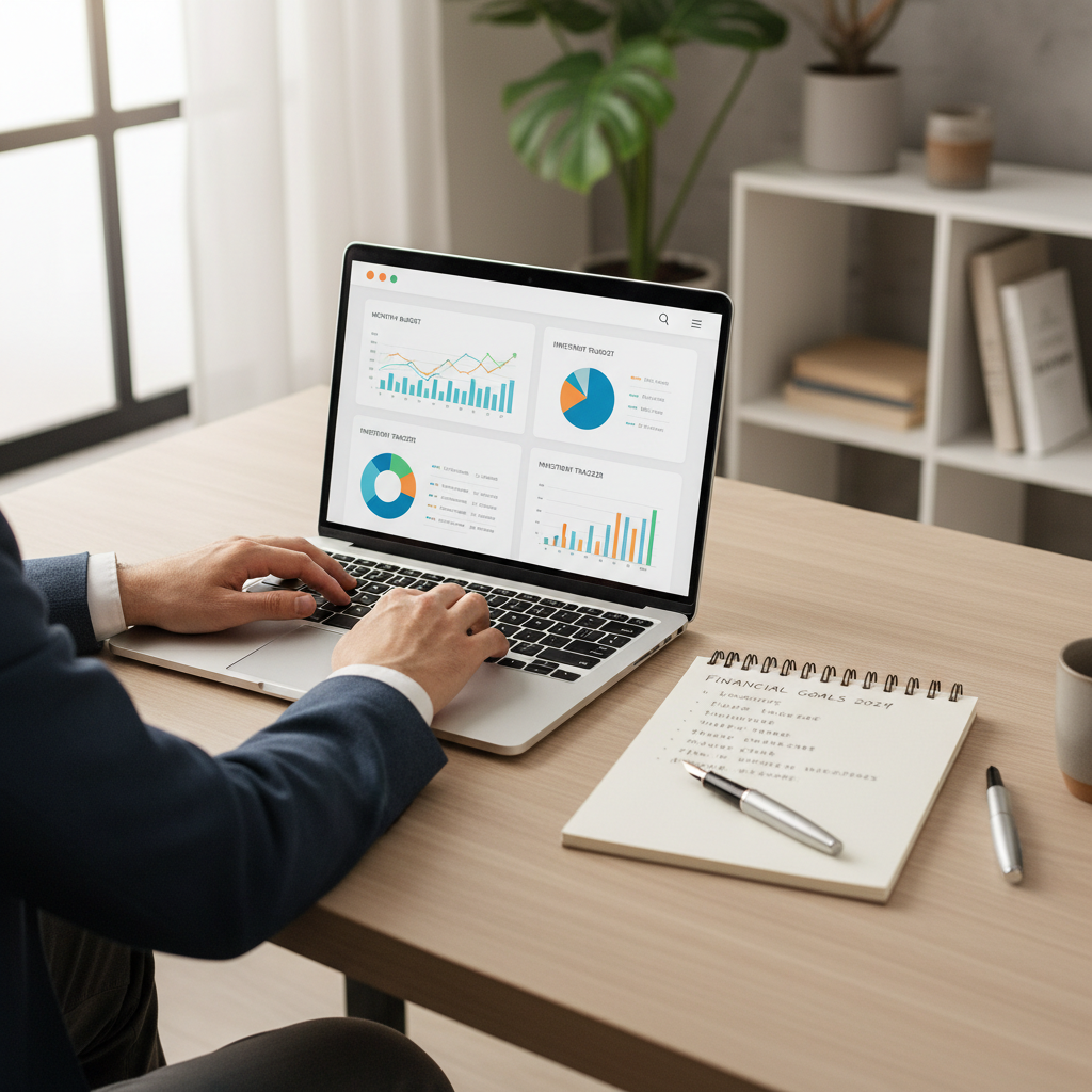 Careful budgeting is essential when selecting your package on the Nusuk portal. A close up of a pricing schedule and calculator in a home office setting