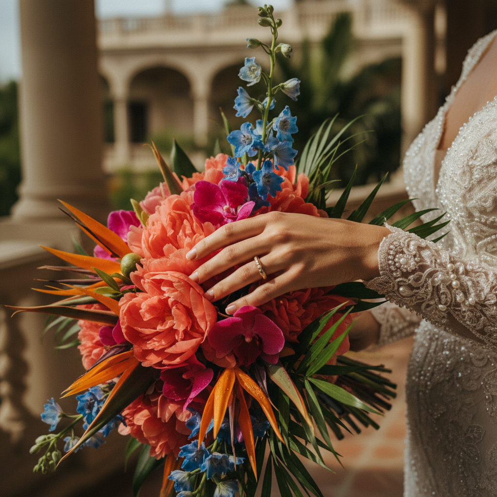 colorful wedding nails