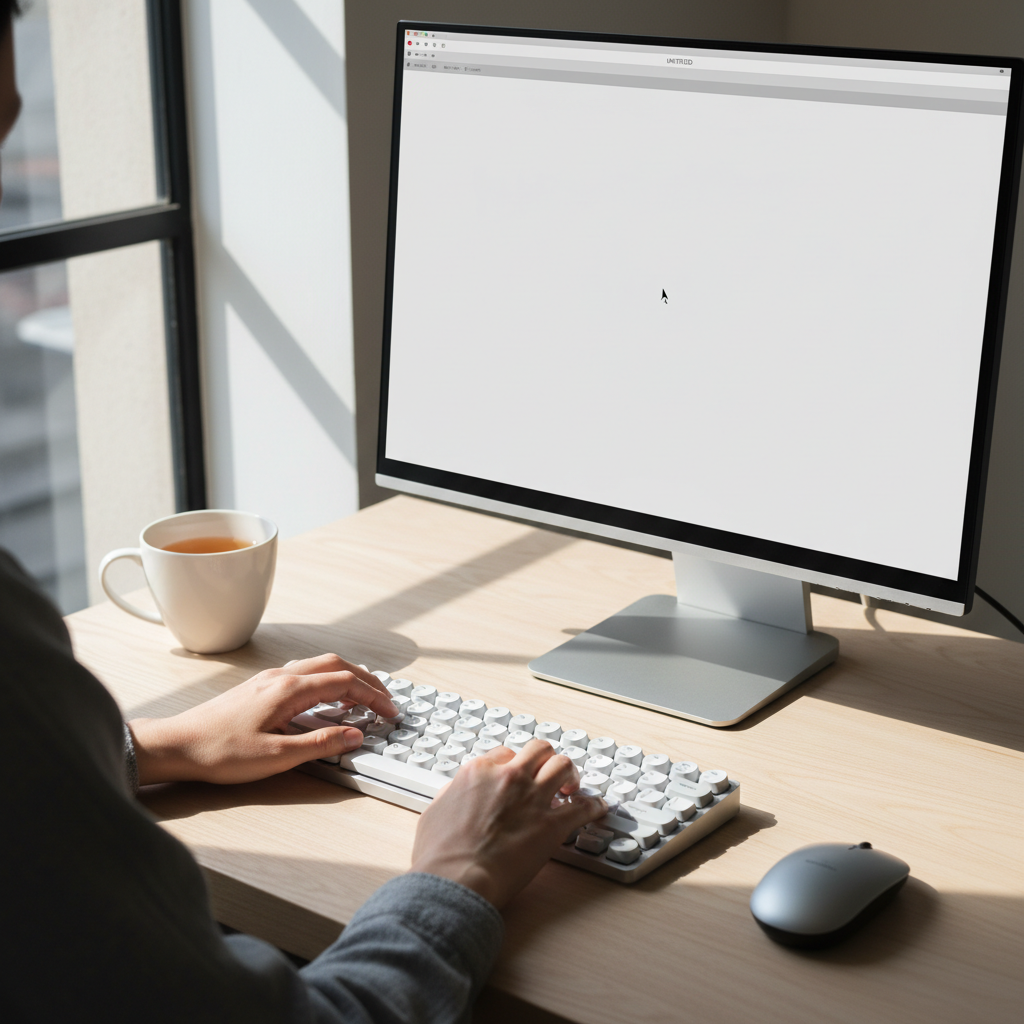 writing on computer