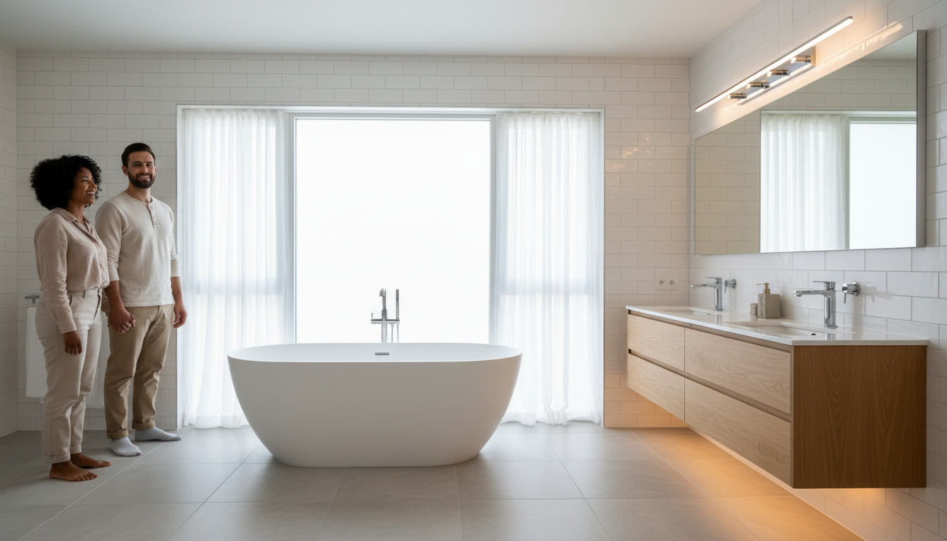 happy customer bathroom