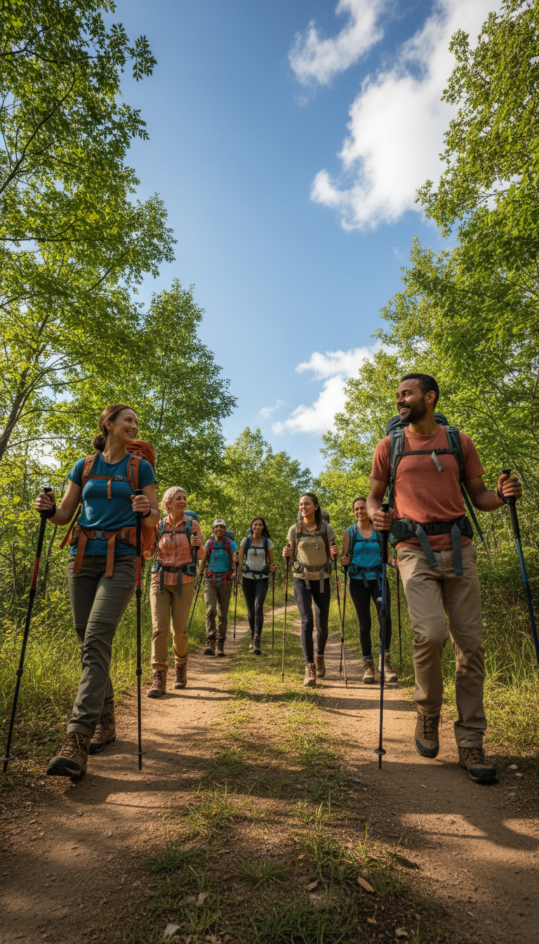 people hiking